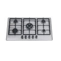 Built in 5 Burner Gas Stove High Quality Stainless Steel Brass Panel